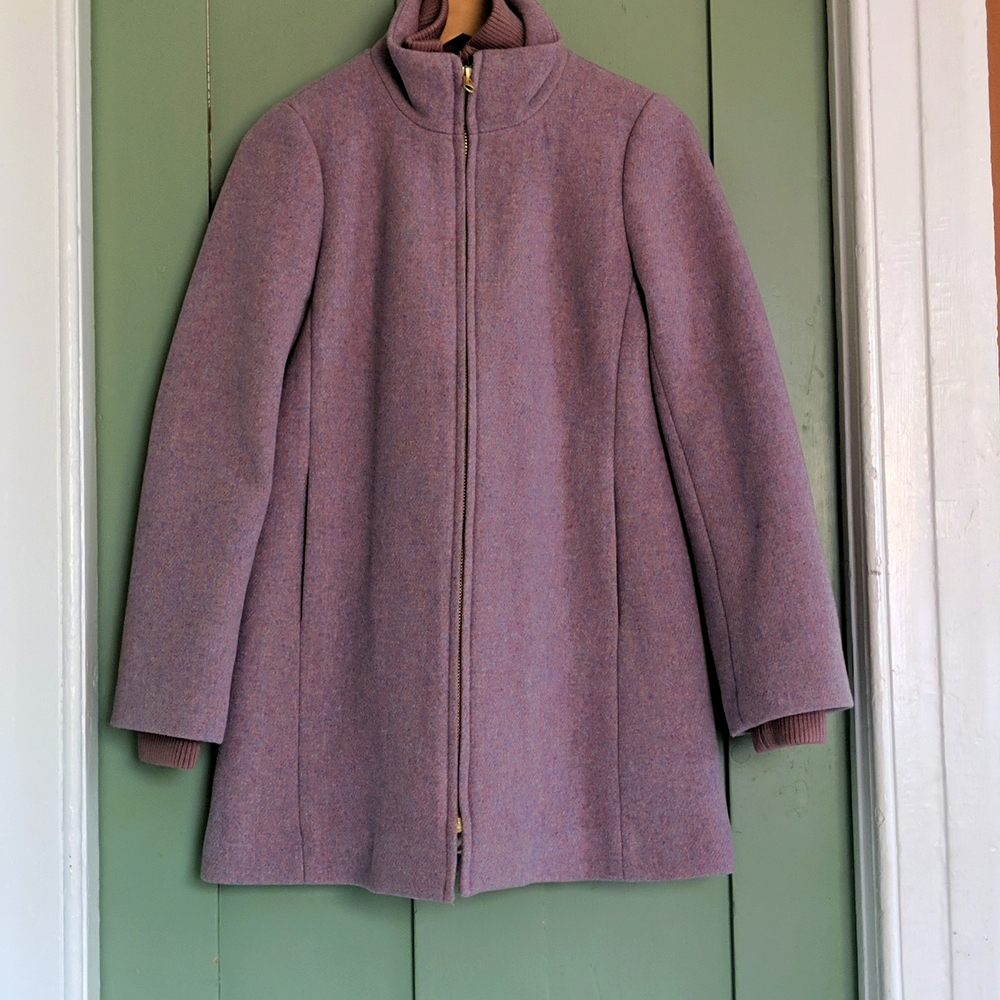 JCrew Italian wool purple coat